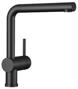 Blanco Linus SILGRANIT®-Look Black Matte Μπαταρία Κουζίνας με Περιστρεφόμενο Ρουξούνι