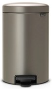 Brabantia 649027 Κάδος Απορριμμάτων με πεντάλ 12L, Platinum