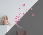 Αυτοκόλλητα Τοίχου Βινυλίου Φωσφοριζέ Butterflies 75x90εκ. ANGO 77224