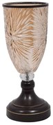 Βάζο 373-223-973 12x31cm Honey-Brown Μέταλλο,Γυαλί