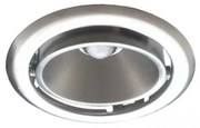 Χωνευτό Σποτ Φωτιστικό Ψευδοροφής Downlight LED 34W Μονή Περιστροφή 3000Κ Φ19,5cm Uno 195-gs Interlight 19313 Ασημί