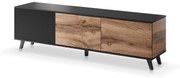 RANDOM RTV-2 TV-stand, color: wotan oak/black DIOMMI V-PL-RANDOM-RTV-2