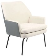 Πολυθρόνα Kieran 255-000042 77x69x82,5cm Beige-Grey