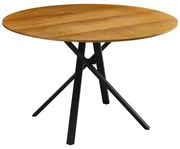 Intrahome Tραπέζι Cerco Intrahome sonoma mdf και μαύρο μεταλλικό πόδι Φ120x75εκ | SKU: INTRAPA-346111147