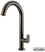 Μπαταρία Νιπτήρα Ψηλή με βαλβίδα Clic Clac Armando Vicario Slim Black Chrome 500041-405