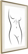 Αφίσα - Minimalist Nude - 40x60 - Χρυσό - Με πασπαρτού