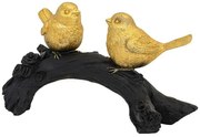 Διακοσμητικά Πουλιά Σε Κλαδί 281-224-025 28x10x15cm Black-Gold Πολυρεσίνη