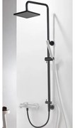 Eurorama Black Matt Τετράγωνη κεφαλή 20x20 και κολώνα 51400S-400