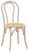 Καρέκλα Azhel pakoworld white wash ξύλο οξιάς-έδρα φυσικό rattan 41x50x89εκ
