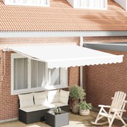 vidaXL Χειροκίνητη Ανασυρόμενη Τέντα Λευκή 300x250 εκ.