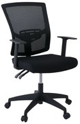 BF2910 Πολυθρόνα Γραφείου Μαύρο Mesh - Ύφασμα Μαύρο