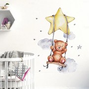 Παιδικά Αυτοκόλλητα Τοίχου Sipo Bear On Swing SIP-WS63034