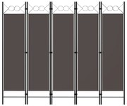 Διαχωριστικό Δωματίου με 5 Πάνελ Ανθρακί 200 x 180 εκ. - Ανθρακί
