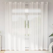 Voile κουρτίνες με ροδέλες 2 τεμάχια Λευκό 4102152