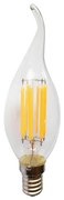 LED FILAMENT E14 CANDLE TIP DIM 4W 2700K 230V AC 400LM RA80 ACA DECO4WWTIPDIM