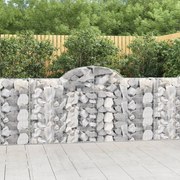 vidaXL Συρματοκιβώτια Τοξωτά 9 τεμ. 200x30x100/120 εκ. Γαλβαν. Ατσάλι