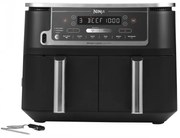 Ninja AF451EU Διπλή φριτέζα ζεστού αέρα, 2470W, 9,5L, 6 προγράμματα, ανεξάρτητες ζώνες, συγχρονισμός, μαύρο χρώμα