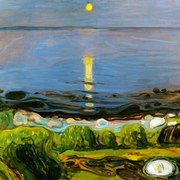 Αναπαραγωγή Summer Night by the Beach, Edvard Munch