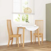 Καρέκλες τραπεζαρίας 2 τεμάχια από μασίφ ξύλο καουτσούκ