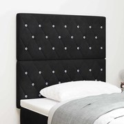 vidaXL Βελούδινο Κεφαλάρι Argyle με κεφαλάρι Μαύρο 90 cm Βελούδο