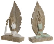 Διακοσμητική Φιγούρα Home ESPRIT Λευκό Πράσινο Scandi 15,5 x 7,5 x 26,5 cm (x2)