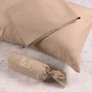 Σετ Σεντόνια Βαμβακερά Υπέρδιπλα Με Λάστιχο 160x200+32εκ. Μονόχρωμα Beige Urban Line Melinen 20004957