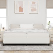 vidaXL Κρεβάτι Κρεμ 200x200 εκ. από υφασμάτινο καναπέ