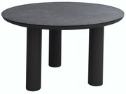 ΤΡΑΠΕΖΙ ΑΛΟΥΜΙΝΙΟΥ DOSUN HM6201.01 ΓΚΡΙ ΣΚΕΛΕΤΟΣ-3D PRINT ΓΥΑΛΙ-ΚΕΡΑΜΙΚΟ LOOK Φ120εκ