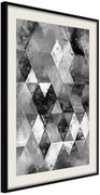 Αφίσα - Abstract Diamonds - 40x60 - Μαύρο - Με πασπαρτού