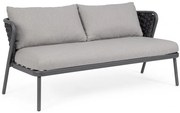 Καναπές Εξωτερικού Χώρου  Διθέσιος  Harlow Γκρι 165x77x80εκ. - Γκρι