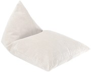 Πουφ Lounger Υφασμα Κοτλε Υπόλευκο