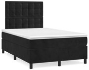 ΚΡΕΒΑΤΙ BOXSPRING ΜΕ ΣΤΡΩΜΑ &amp; LED ΜΑΥΡΟ 120X190 ΕΚ. ΒΕΛΟΥΔΙΝΟ 3270337