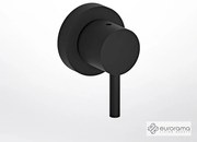 Εκτροπέας 3 εξόδων για εντοιχισμένο σύστημα ντουζιέρας, Eurorama Klint, Tonda, Slot Black Matt R4751-400