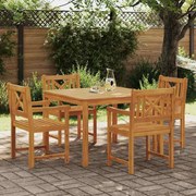 vidaXL Σέτ φαγητού για κήπο 5 pcs Καφέ Μασίφ ξύλο ακακίας