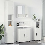 vidaXL Σετ Επίπλων Μπάνιου Επιτοίχιο 4 pcs Λευκό 61 x 35 x 64 εκ.