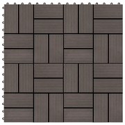 vidaXL Πλακάκια Deck 22 τεμ. Σκούρο Καφέ 30 x 30 εκ. 2 μ² από WPC
