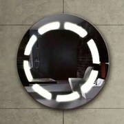 Καθρέπτης Μπάνιου Με Φως Led PIC010 Φ63cm Clear Karag Γυαλί