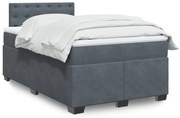 ΚΡΕΒΑΤΙ BOXSPRING ΜΕ ΣΤΡΩΜΑ ΣΚΟΥΡΟ ΓΚΡΙ 120X200 ΕΚ. ΒΕΛΟΥΔΙΝΟ 3286295