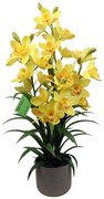 Supergreens Τεχνητό Φυτό Ορχιδέα \&quot;Cymbidium Orchid\&quot; Κίτρινο 80 εκ.