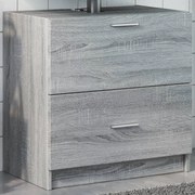 Ντουλάπι Νιπτήρα Grey Sonoma 59x37x59 εκ. Επεξεργασμένο Ξύλο - Γκρι