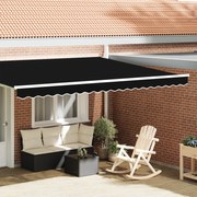 vidaXL Σκίαστρο για πέργκολα 4.5μ Μαύρο 4.3x0.2 μ
