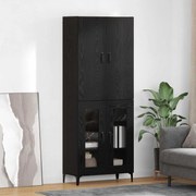 vidaXL Highboard Μαύρη Οξυά 69,5 x 34 x 180 εκ. Επεξεργασμένο ξύλο