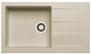 Pyramis Pyragranite Athlos Plus 1B 1D Ένθετος Νεροχύτης από Συνθετικό Γρανίτη Μ86xΠ50cm Ivory