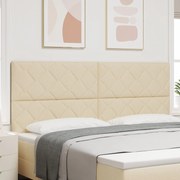 vidaXL Κεφαλάρι Σχεδίαση Διαμαντένιων Μπλοκ Κρεμ 200 εκ. Ύφασμα