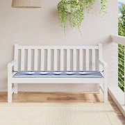 vidaXL Μαξιλάρι Πάγκου Κήπου Μπλε&Λευκό Ριγέ 150x50x4 εκ Ύφασμα Oxford