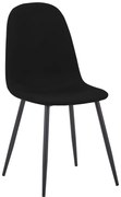 Καρέκλα Gab μαύρο ύφασμα με πόδι μαύρο μέταλλο 42x41x93