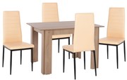 Intrahome ΣΕΤ ΤΡΑΠΕΖΑΡΙΑΣ 5ΤΜΧ ΤΡΑΠΕΖΙ 110x80εκ. &amp; 4 ΚΑΡΕΚΛΕΣ UPINGCASABLANCALTCASABLANCAION K/D ΜΟΚΑ ΑΝΟΙΧΤΟ ΚΡΕΜ intraho-0007674