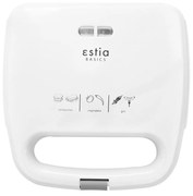 Τοστιερα Gusto White 2 Θέσεων 750W Λευκη - Estia