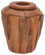 Διακοσμητικό βάζο Archean teak ξύλο σε φυσική απόχρωση Φ30x30εκ Υλικό: TEAK WOOD 338-000014
