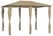 Κιόσκι με Καλύμματα Στύλων Taupe 3 x 4 x 2,6 μ. 160 γρ./μ² 313612
